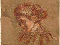 Red Crayon Study By Alice Pike Barney Fine Art Print