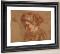 Red Crayon Study By Alice Pike Barney Fine Art Print