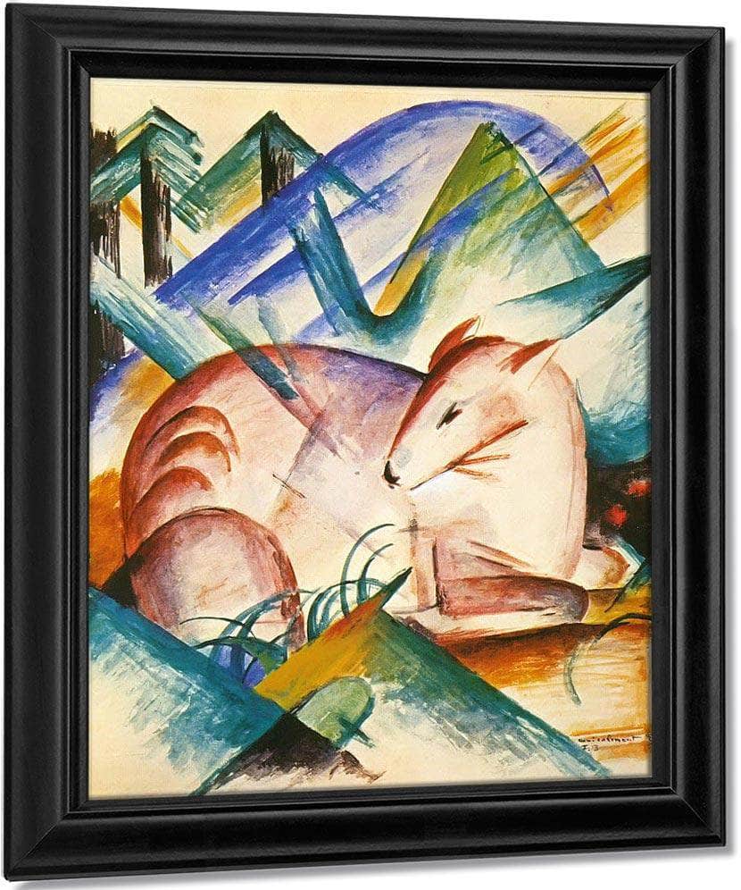 Red Deer By Franz Marc Fine Art Print