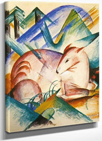 Red Deer By Franz Marc Fine Art Print