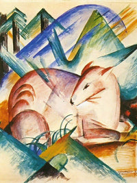 Red Deer By Franz Marc Fine Art Print