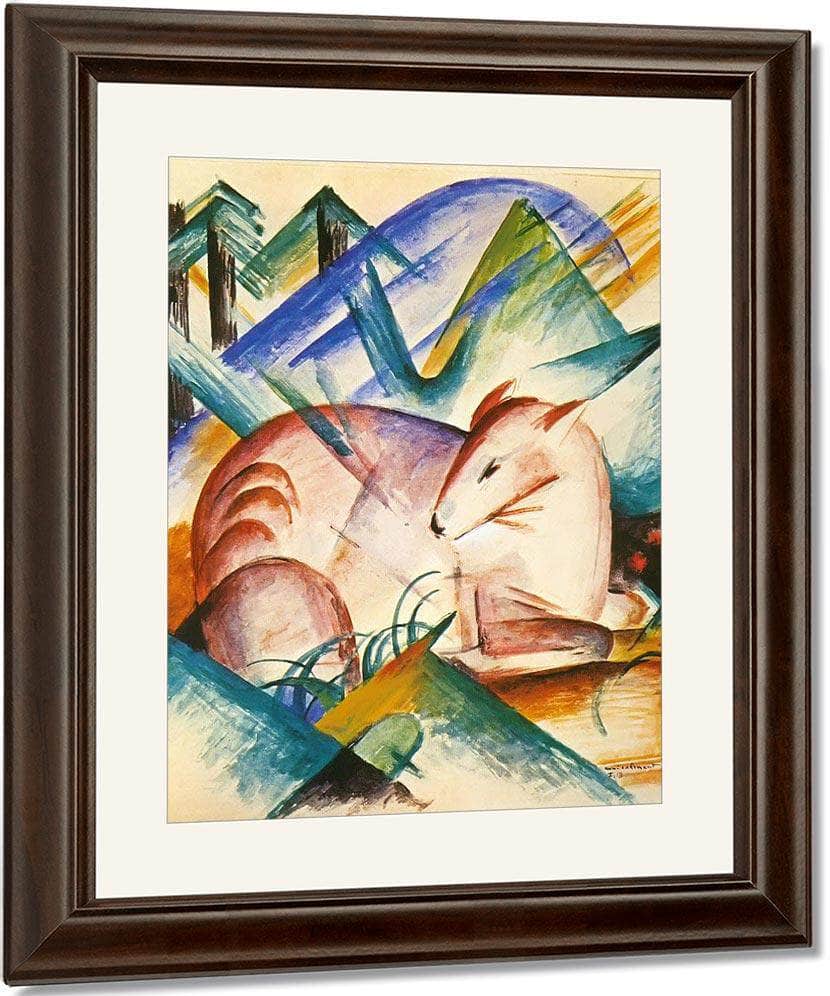 Red Deer By Franz Marc Fine Art Print
