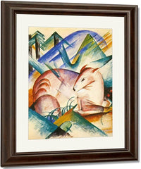Red Deer By Franz Marc Fine Art Print