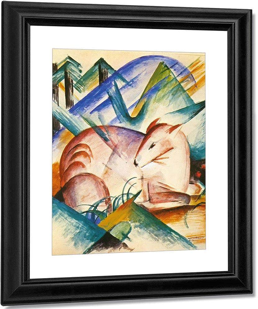 Red Deer By Franz Marc Fine Art Print