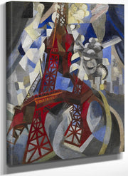 Red Eiffel Tower (La Tour Rouge) By Robert Delaunay Fine Art Print