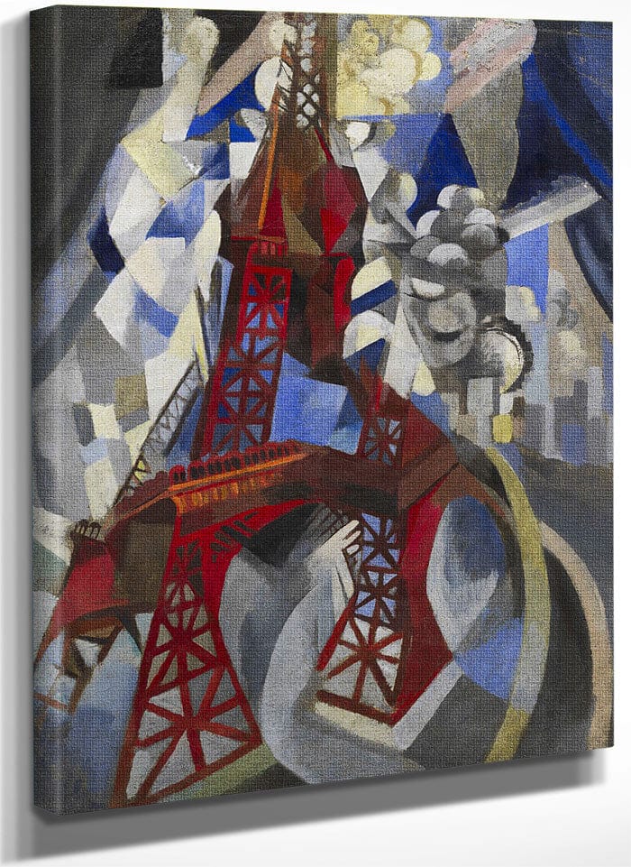 Red Eiffel Tower (La Tour Rouge) By Robert Delaunay Fine Art Print