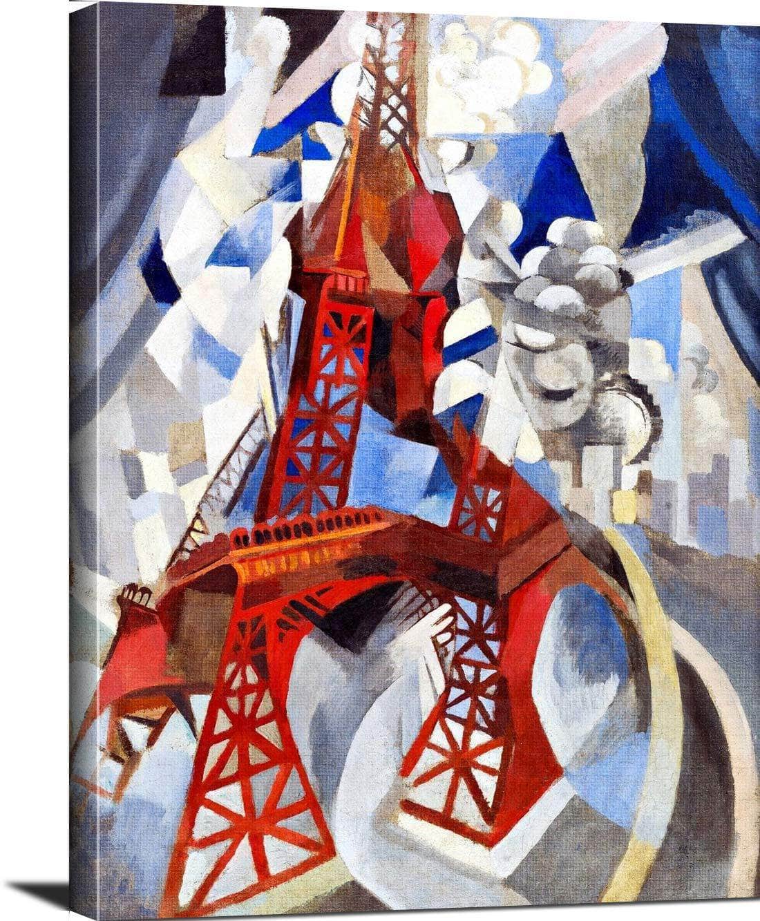 Red Eiffel Tower Painting Robert Delaunay Canvas Art Fine Art Print