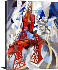 Red Eiffel Tower Painting Robert Delaunay Canvas Art Fine Art Print