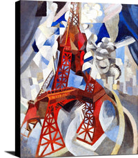 Red Eiffel Tower Painting Robert Delaunay Canvas Art Fine Art Print