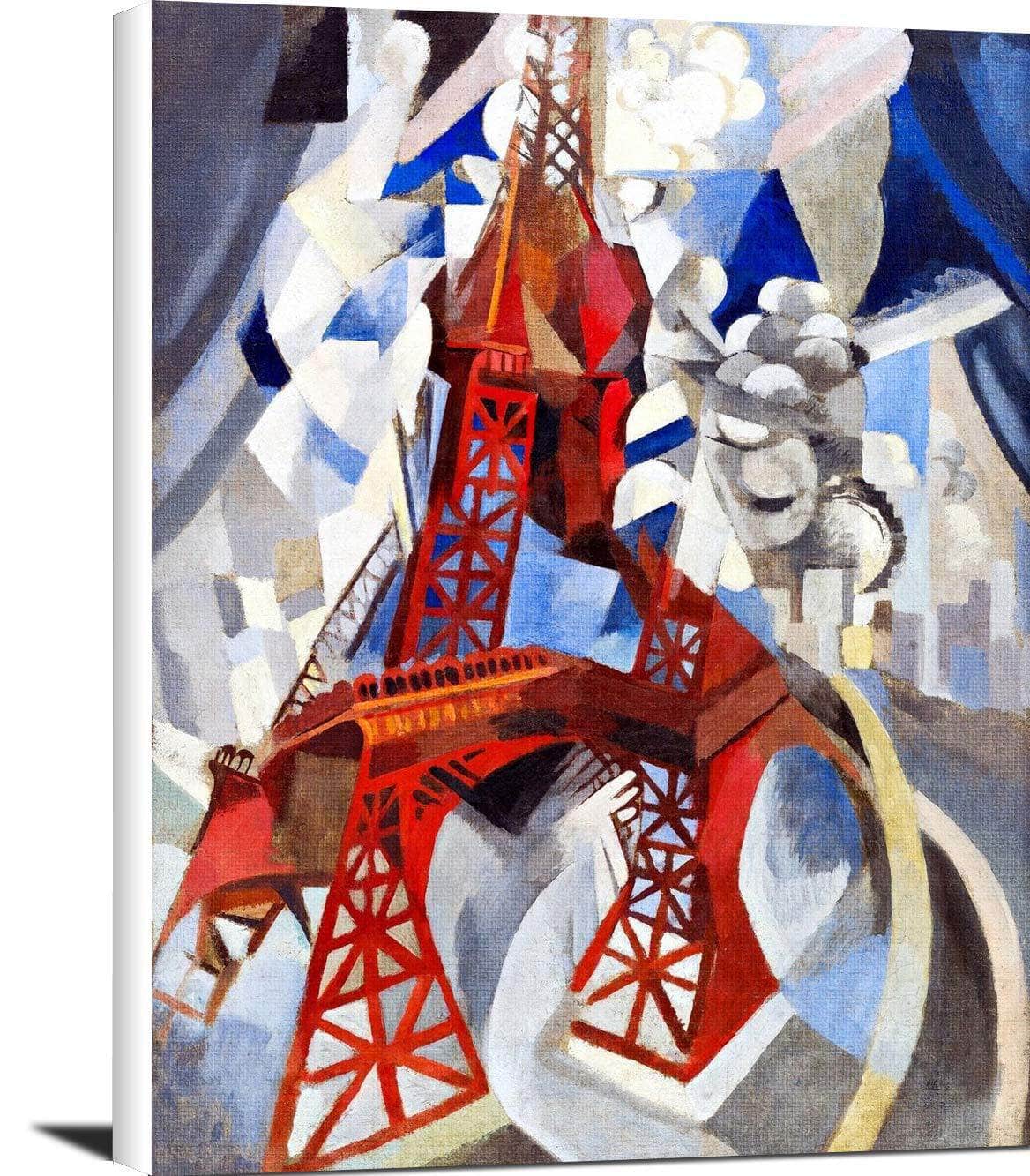 Red Eiffel Tower Painting Robert Delaunay Canvas Art Fine Art Print