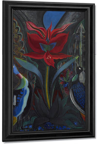 Red Flower By Joseph Stella Fine Art Print