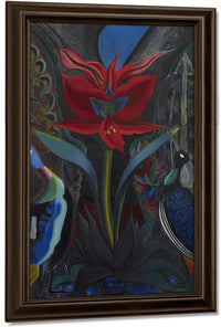 Red Flower By Joseph Stella Fine Art Print