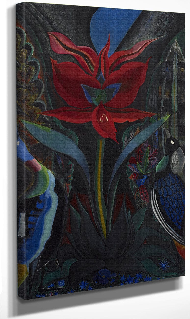 Red Flower By Joseph Stella Fine Art Print