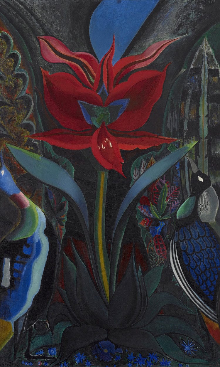 Red Flower By Joseph Stella Fine Art Print