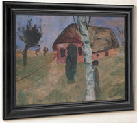 Red House With Birch Tree By Paula Modersohn Becker Fine Art Print
