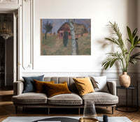 Red House With Birch Tree By Paula Modersohn Becker Fine Art Print