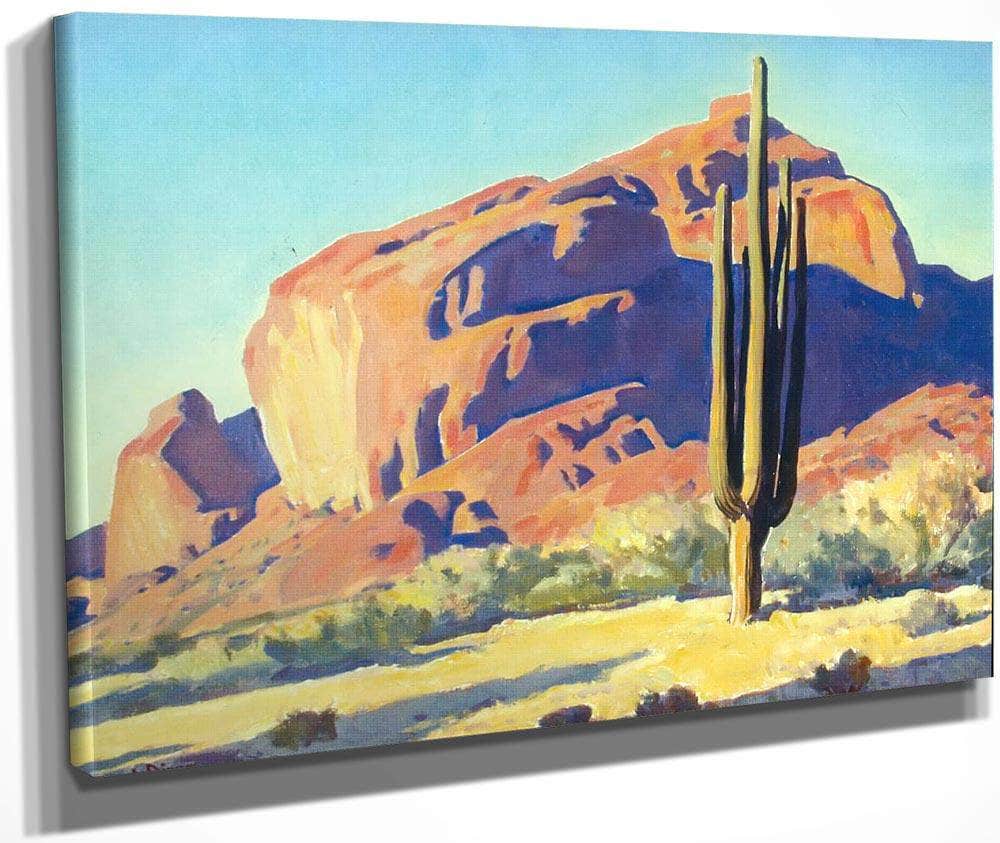 Red Rock Cactus By Maynard Dixon Fine Art Print