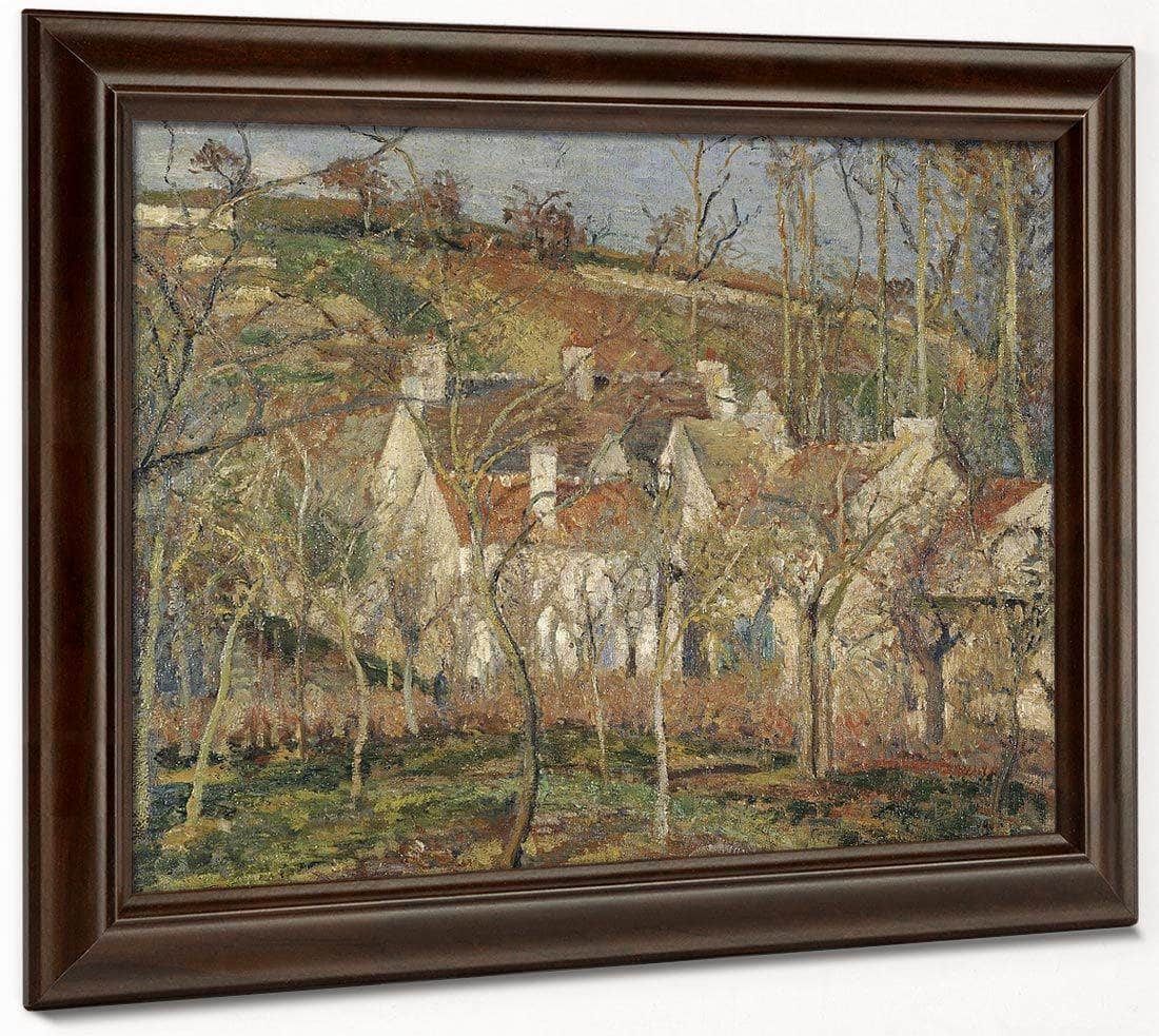 Red Roofs  Corner Of A Village  Winter By Camille Pissarro Fine Art Print