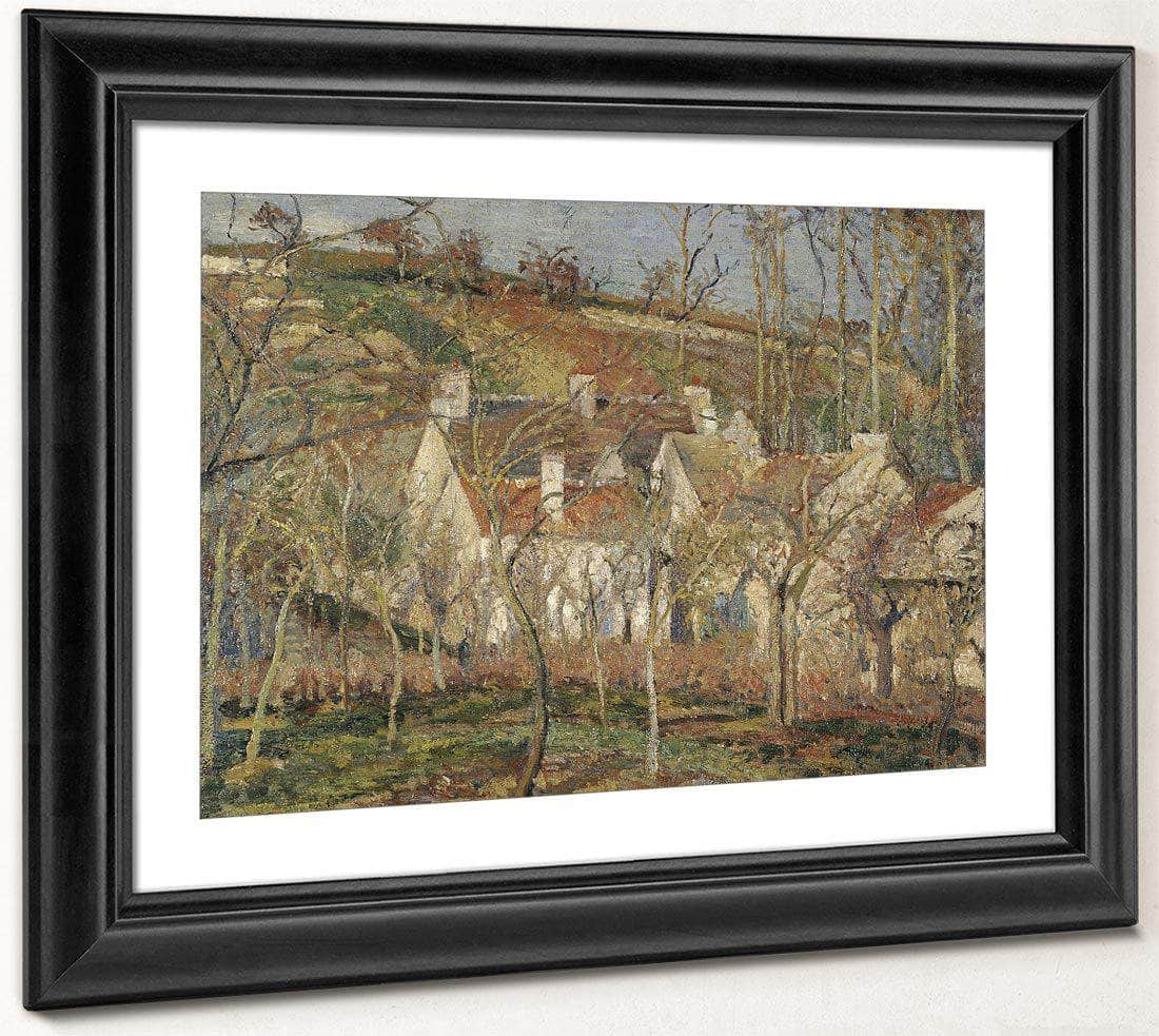 Red Roofs  Corner Of A Village  Winter By Camille Pissarro Fine Art Print