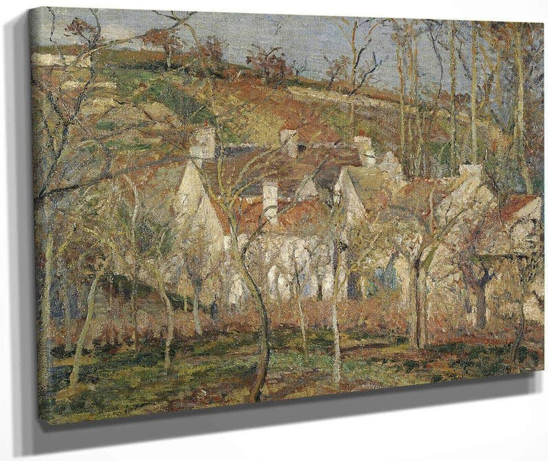 Red Roofs  Corner Of A Village  Winter By Camille Pissarro Fine Art Print