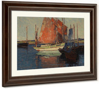 Red Sails, French Tuna Boats By Edgar Payne Fine Art Print