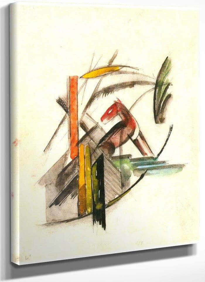 Reddish Animal By Franz Marc Fine Art Print