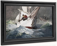 Reefing Sails Around Diamond Shoals, Cape Hatteras By Winslow Homer Fine Art Print