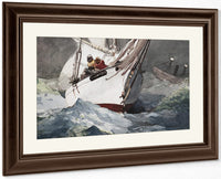 Reefing Sails Around Diamond Shoals, Cape Hatteras By Winslow Homer Fine Art Print
