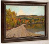Reflections Along A Lake's Edge By William Wendt Fine Art Print