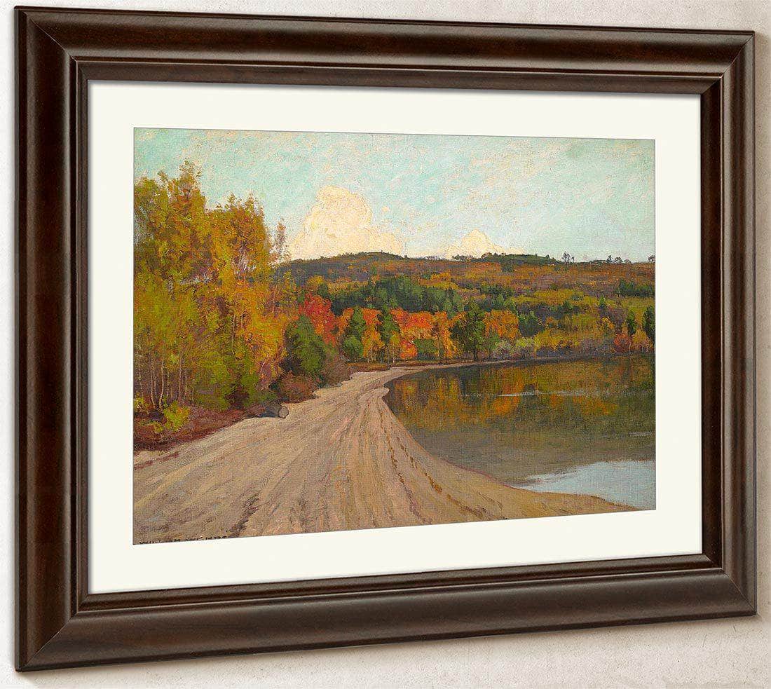 Reflections Along A Lake's Edge By William Wendt Fine Art Print