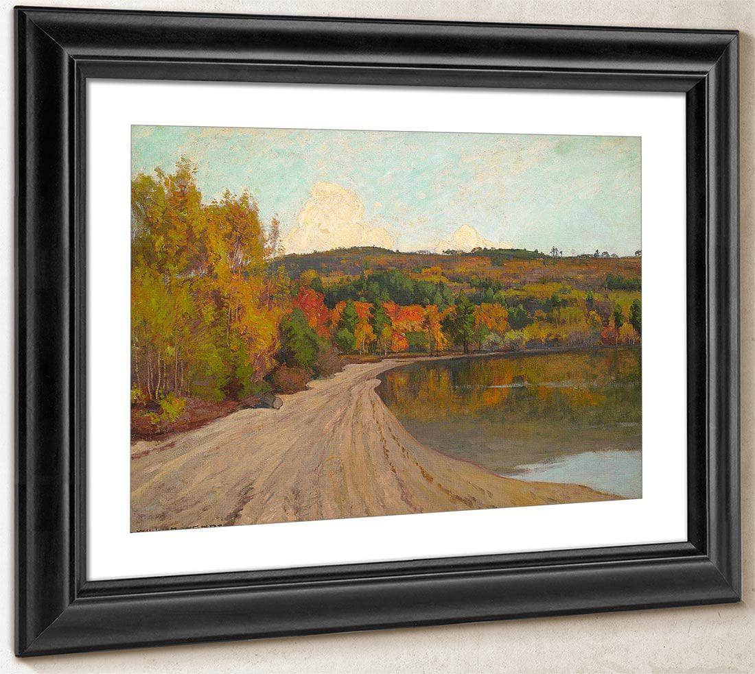 Reflections Along A Lake's Edge By William Wendt Fine Art Print