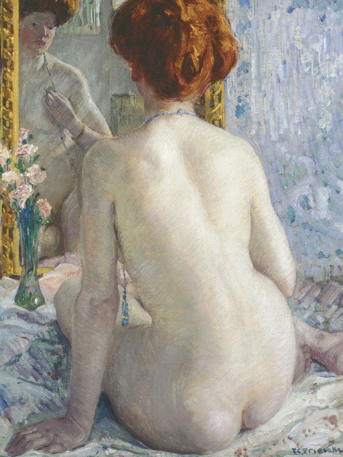 Reflections (Marcelle) By Frederick Carl Frieseke Fine Art Print