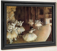 Rehearsal Of A Ballet On Stage By Edgar Degas Fine Art Print