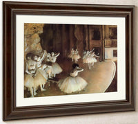 Rehearsal Of A Ballet On Stage By Edgar Degas Fine Art Print