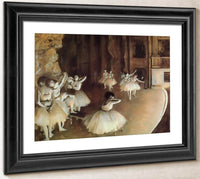 Rehearsal Of A Ballet On Stage By Edgar Degas Fine Art Print