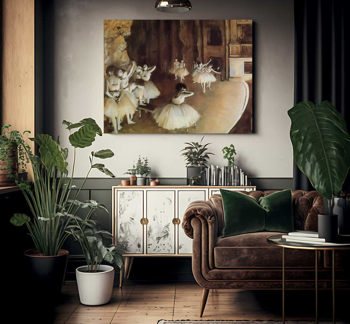 Rehearsal Of A Ballet On Stage By Edgar Degas Fine Art Print