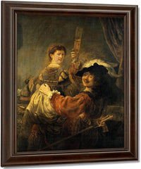 Rembrandt And Saskia In The Parable Of The Prodigal Son By Rembrandt Fine Art Print