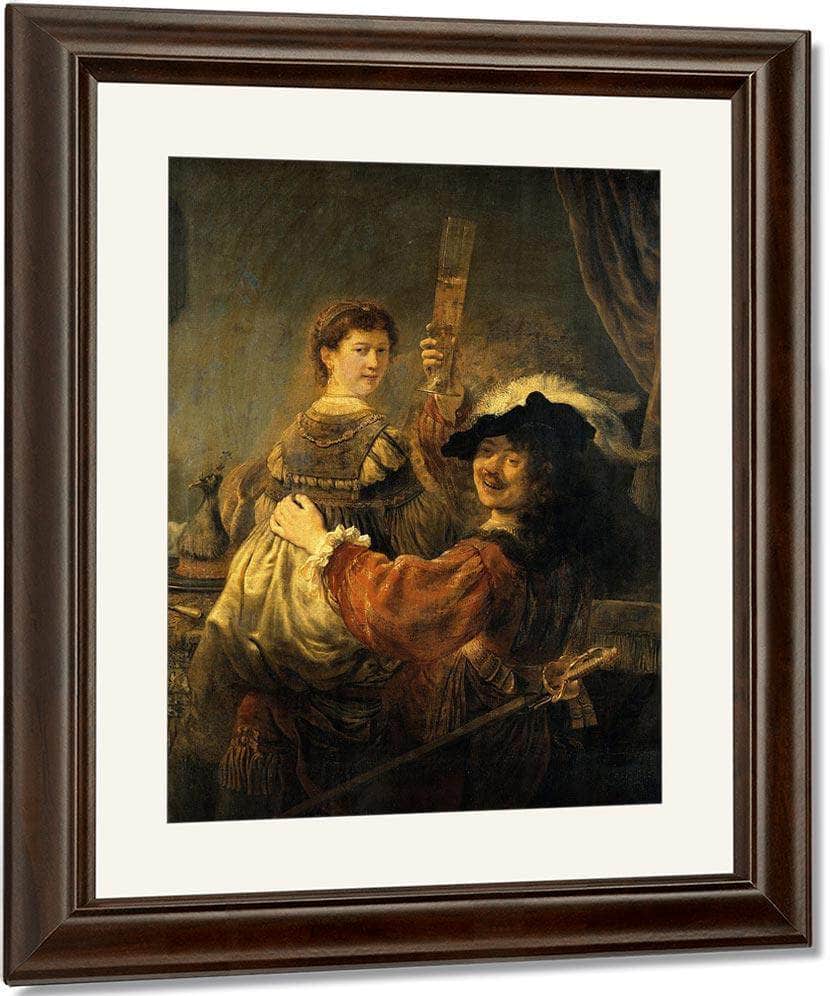 Rembrandt And Saskia In The Parable Of The Prodigal Son By Rembrandt Fine Art Print