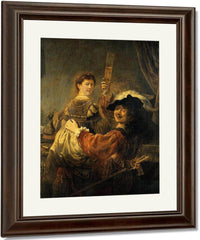 Rembrandt And Saskia In The Parable Of The Prodigal Son By Rembrandt Fine Art Print