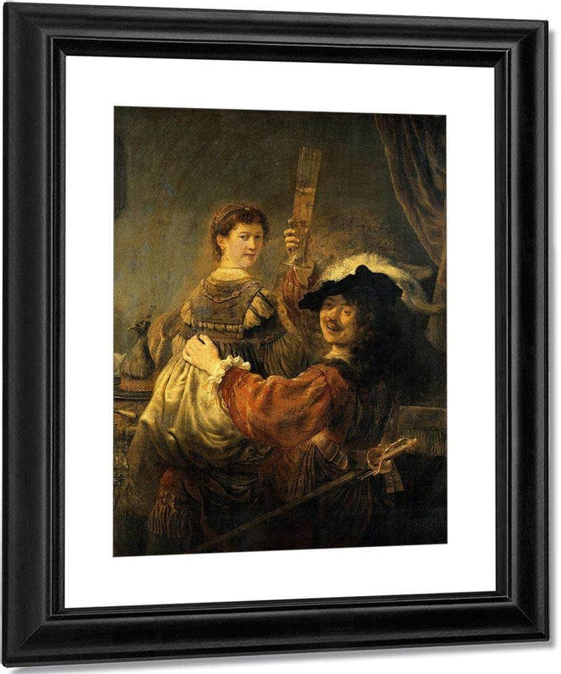 Rembrandt And Saskia In The Parable Of The Prodigal Son By Rembrandt Fine Art Print