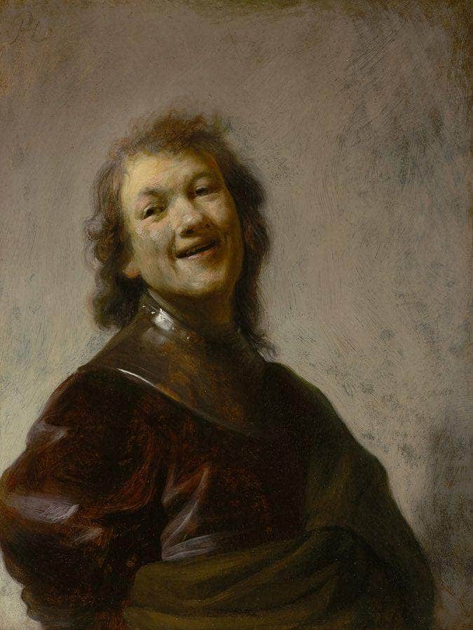 Rembrandt Laughing By Rembrandt Fine Art Print