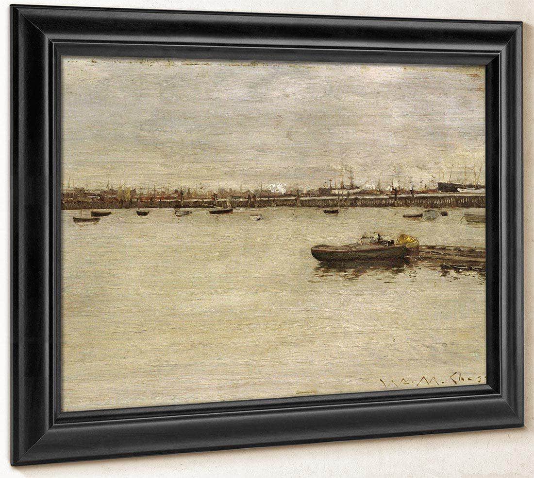 Repair Docks Gowanus Bay By  Chase William Merritt Fine Art Print