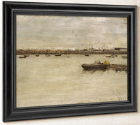 Repair Docks Gowanus Bay By  Chase William Merritt Fine Art Print