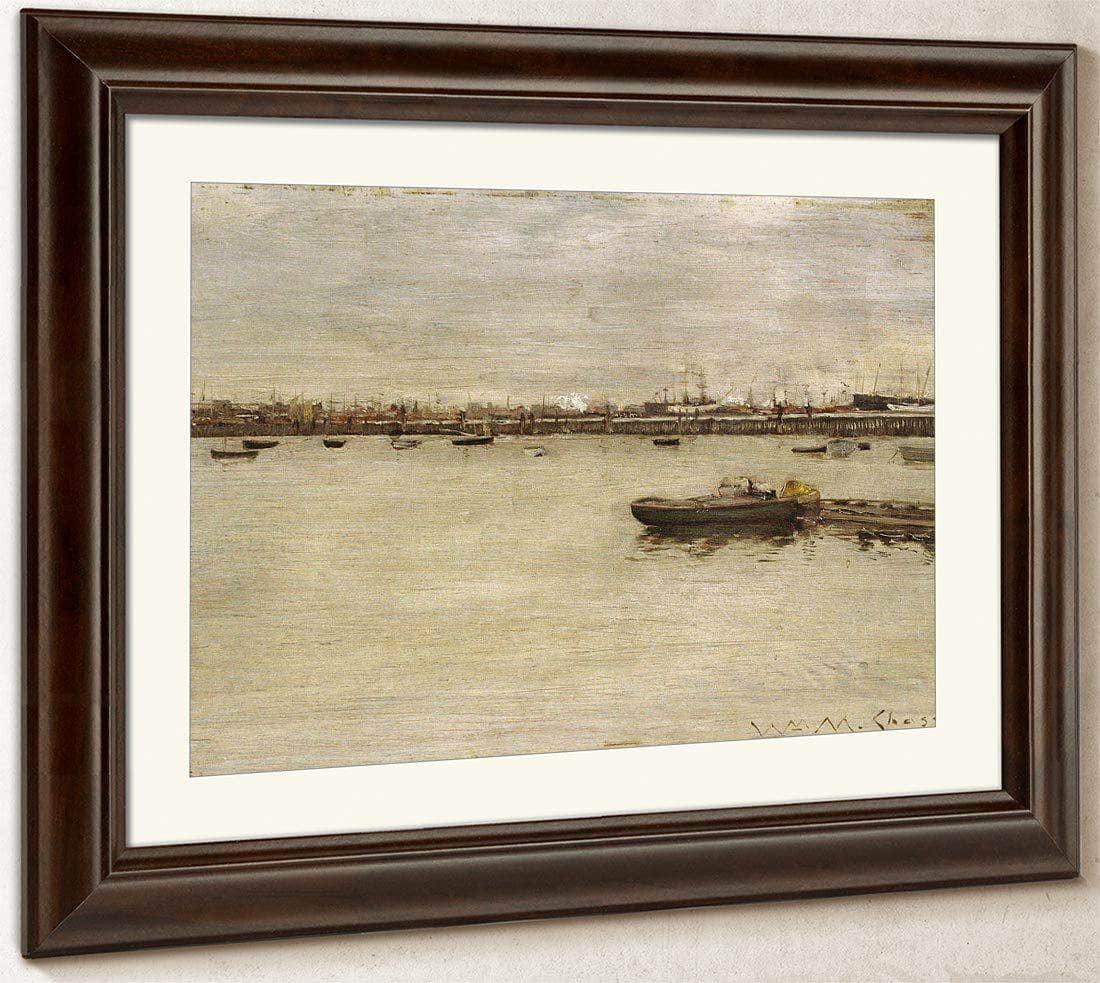 Repair Docks Gowanus Bay By  Chase William Merritt Fine Art Print