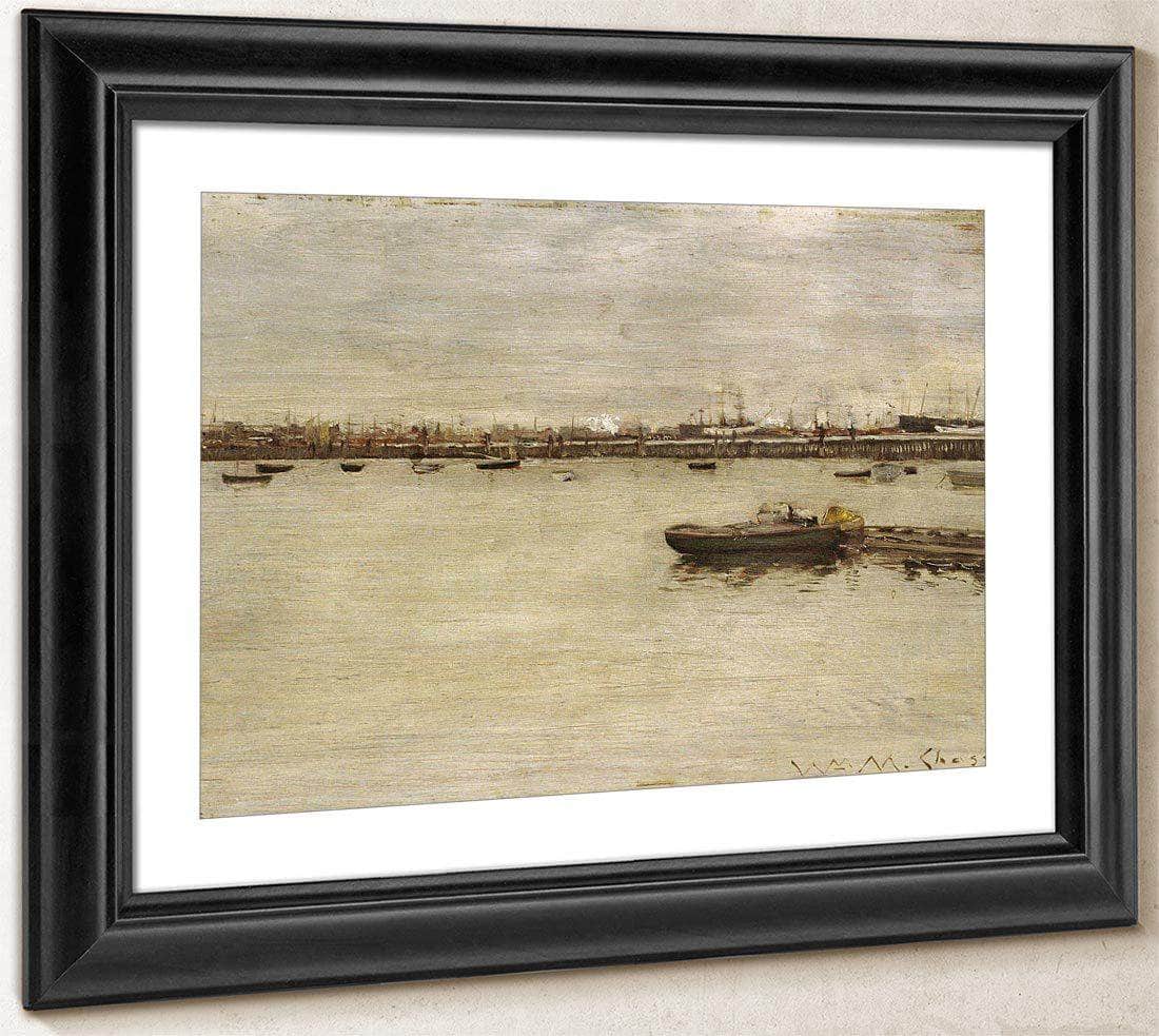 Repair Docks Gowanus Bay By  Chase William Merritt Fine Art Print