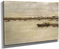Repair Docks Gowanus Bay By  Chase William Merritt Fine Art Print