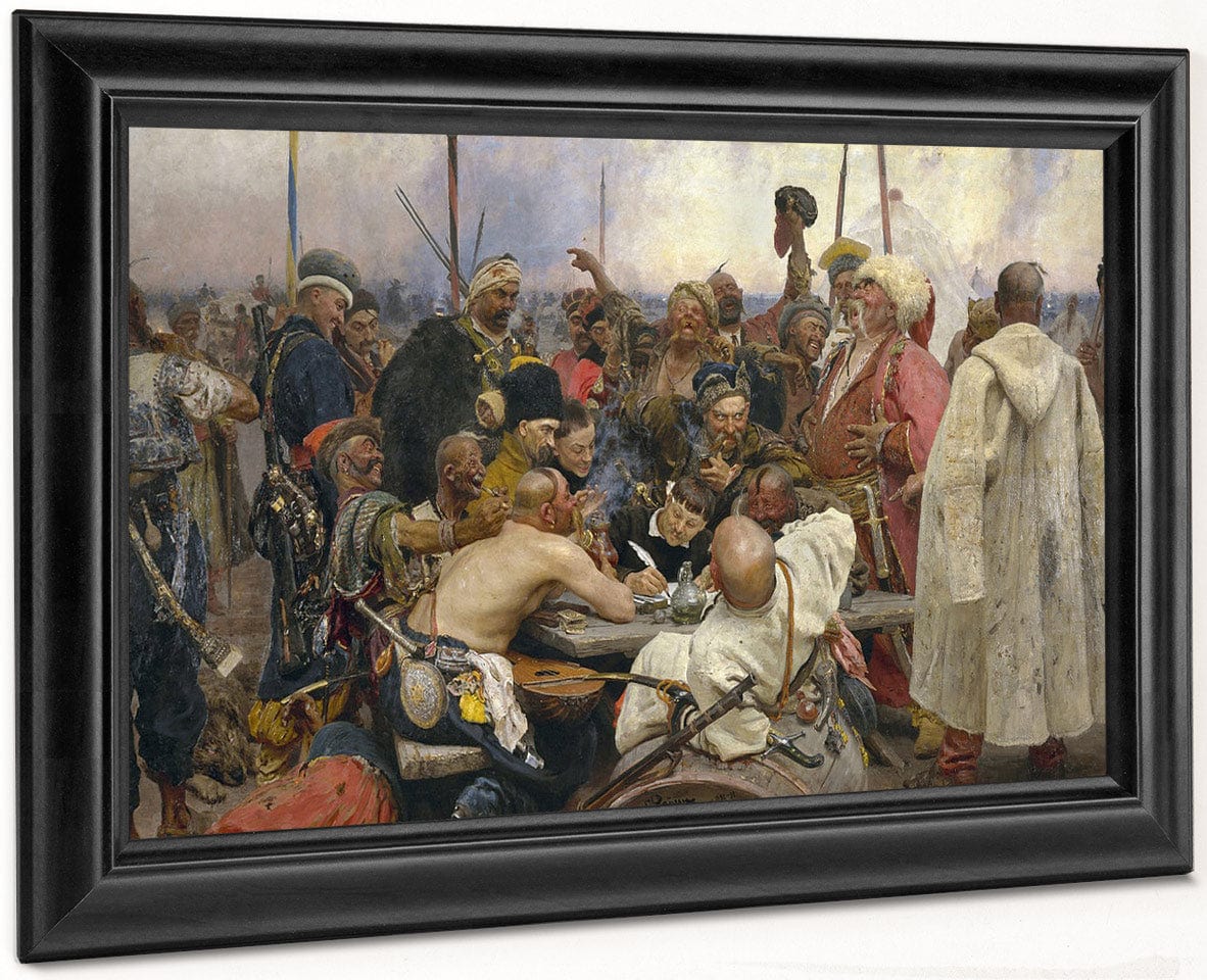 Reply Of The Zaporozhian Cossacks 1891 By Ilya Repin Fine Art Print