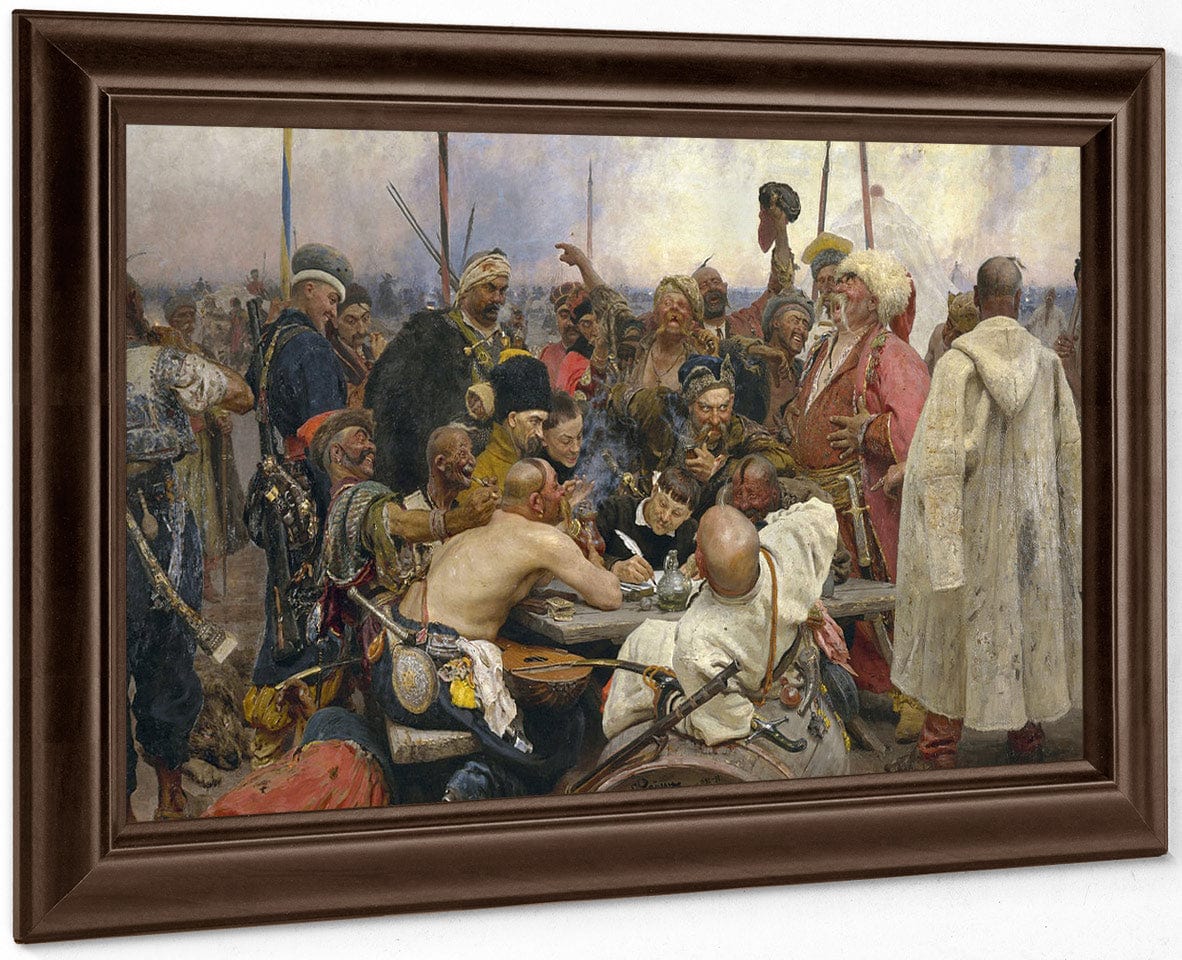 Reply Of The Zaporozhian Cossacks 1891 By Ilya Repin Fine Art Print