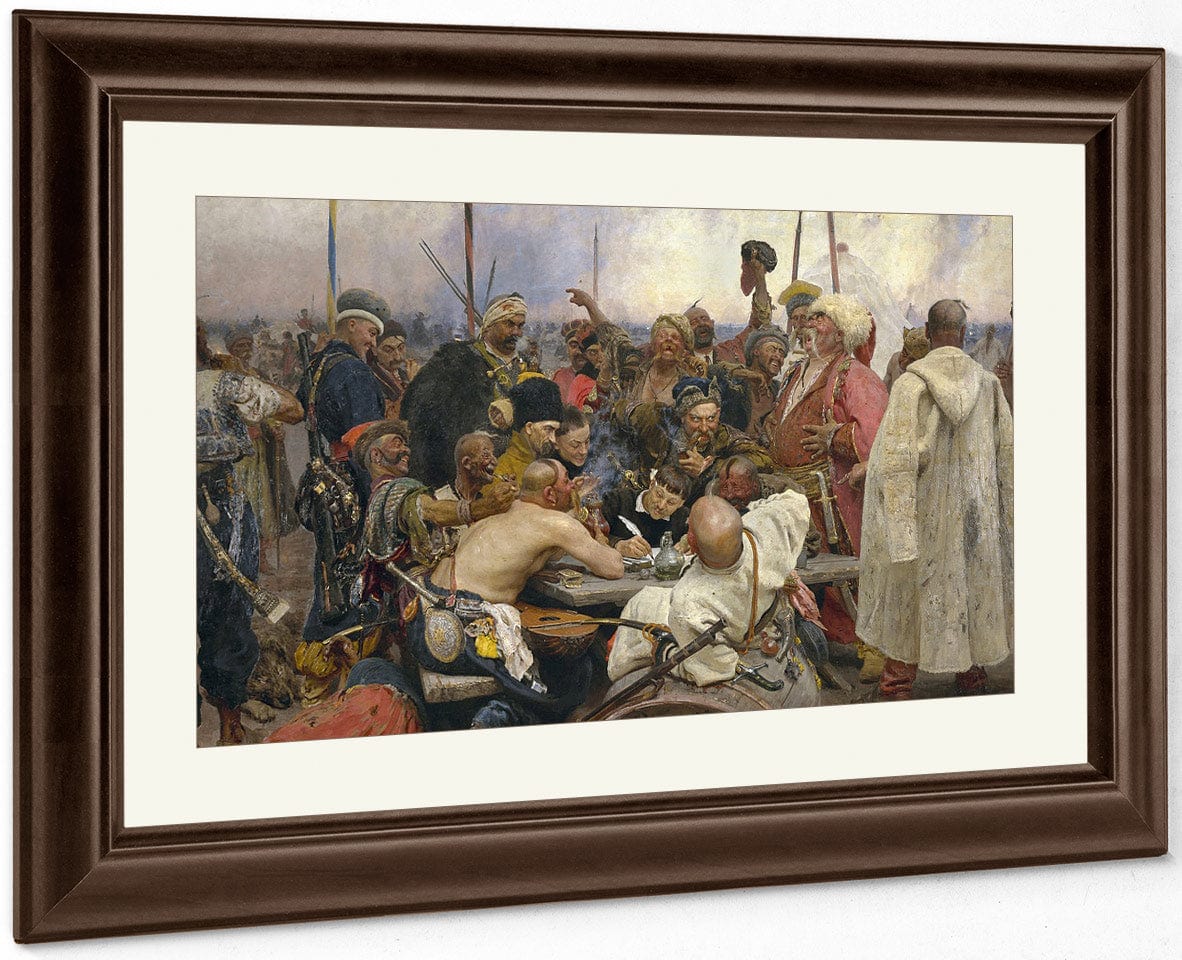 Reply Of The Zaporozhian Cossacks 1891 By Ilya Repin Fine Art Print
