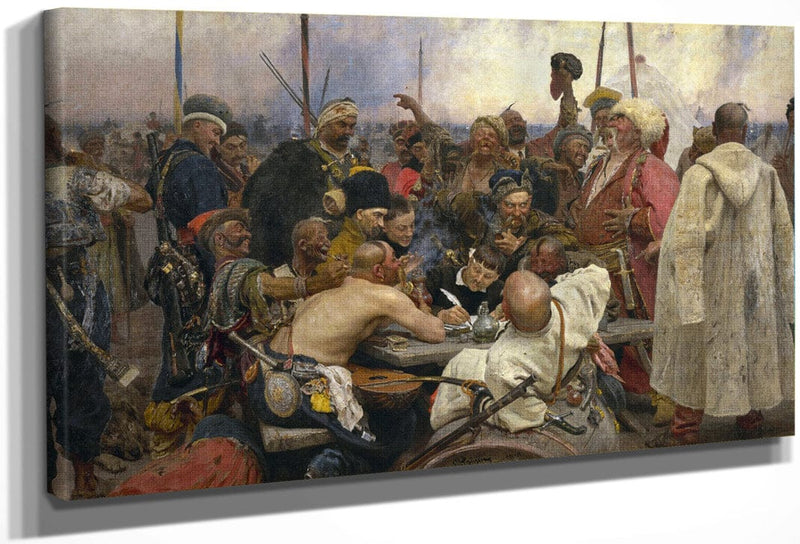 Reply Of The Zaporozhian Cossacks 1891 By Ilya Repin Fine Art Print